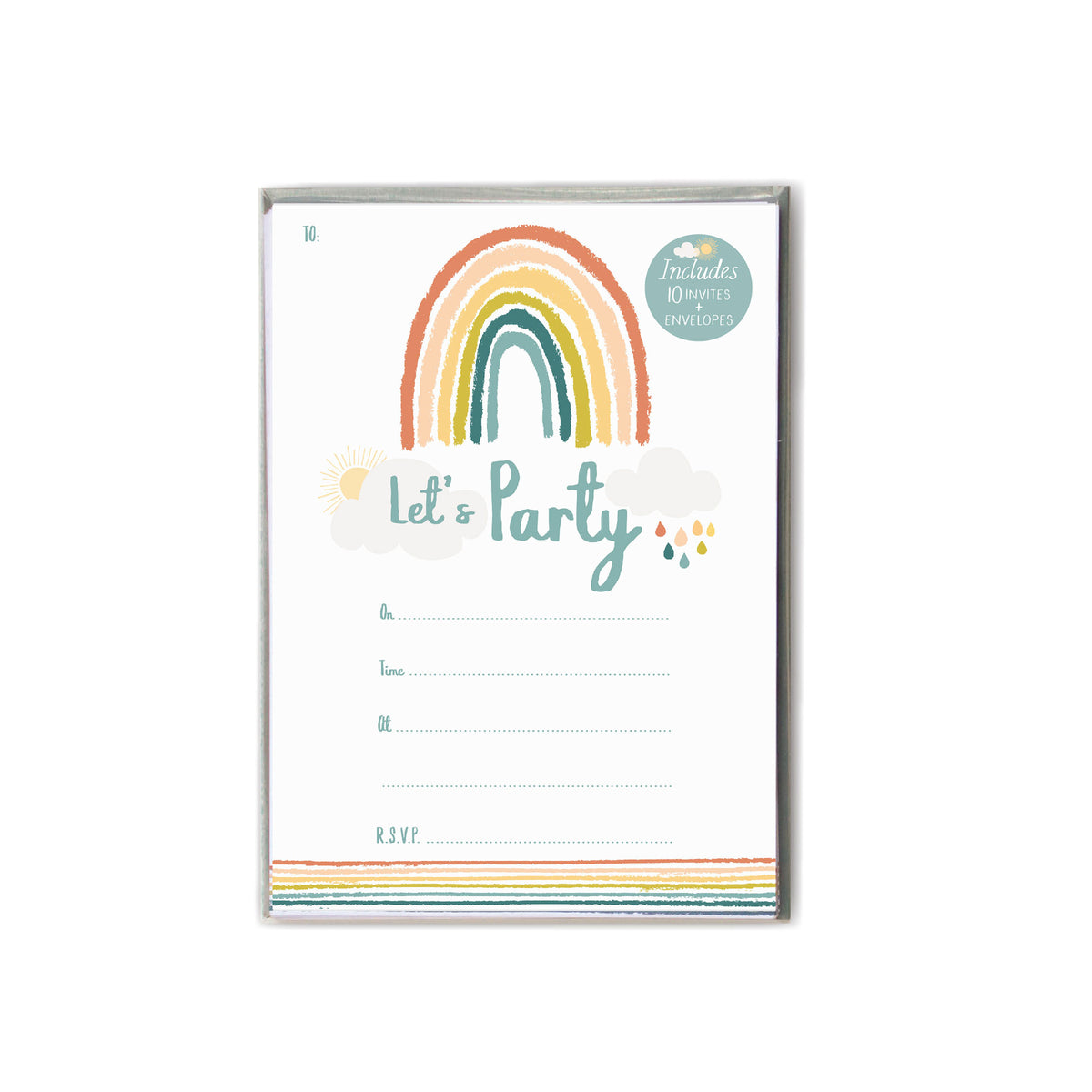 Little Rainbow Party Invitations